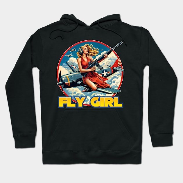 Fly Girl Hoodie by Rawlifegraphic